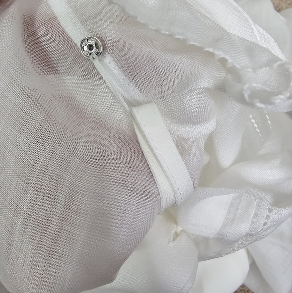 Lafayette 148 NY Raines Blouse White NWT Size Medium - Picture 12 of 13